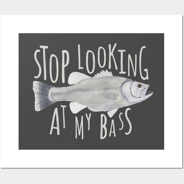 Funny Bass Fish Wall Art by ahadden